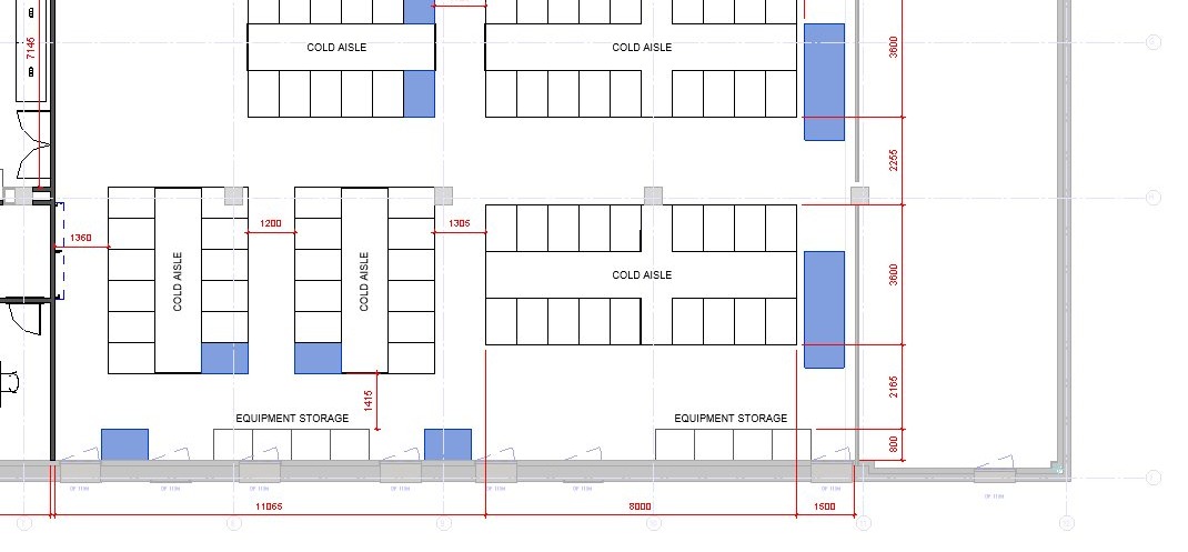 Modélisation BIM — Data center / Lab informatique — vue complémentaire