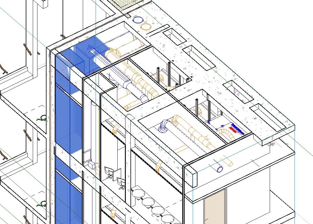 Modélisation BIM — Data center / Lab informatique — vue complémentaire
