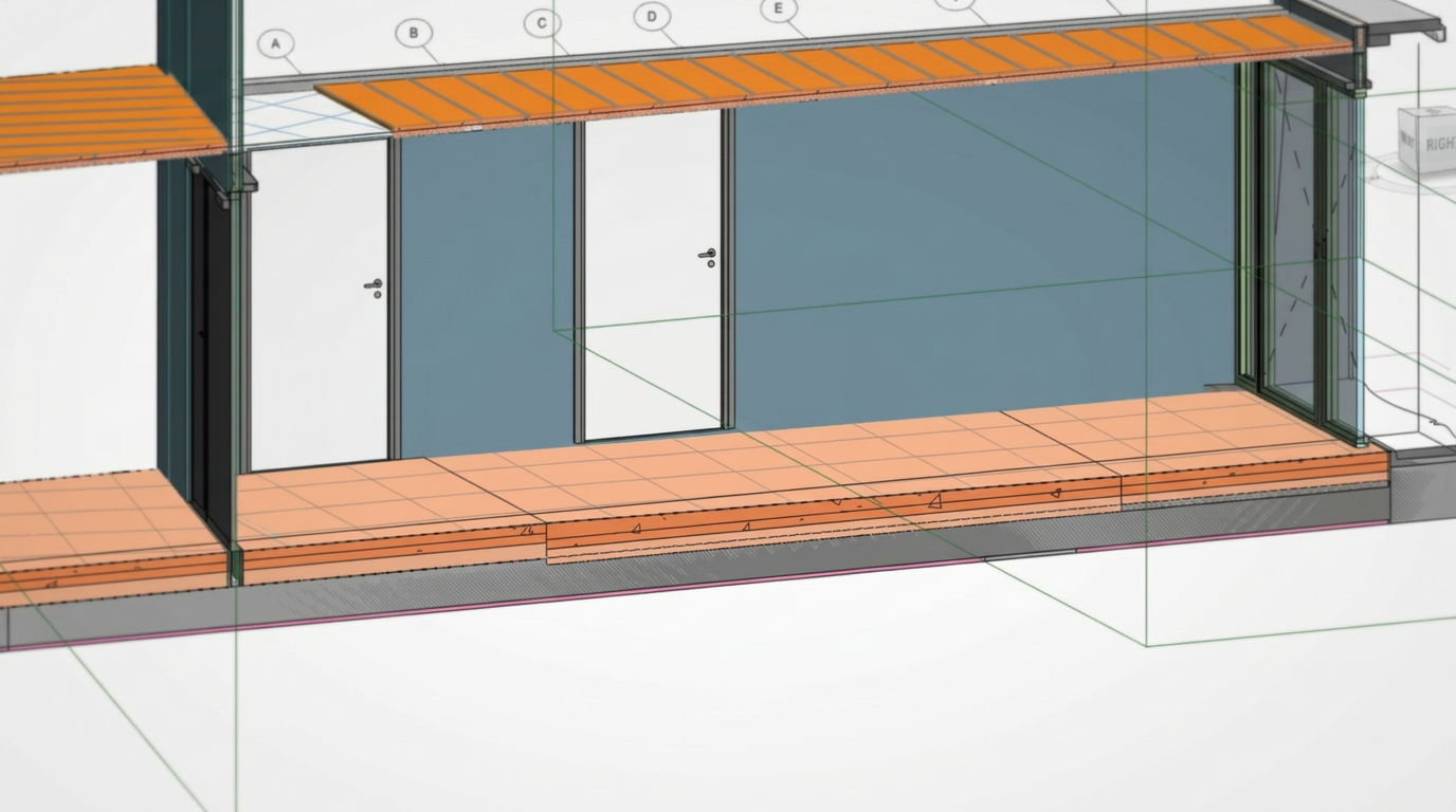 Modélisation BIM — Ensemble immobilier bureaux & commerces — vue complémentaire